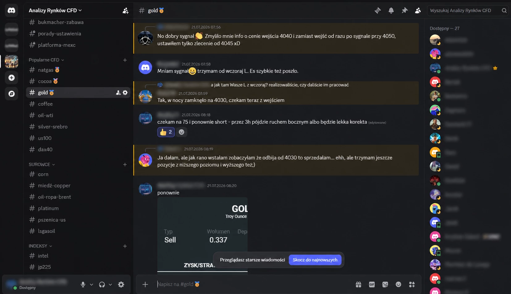 Podgląd zamkniętej społeczności na Discordzie